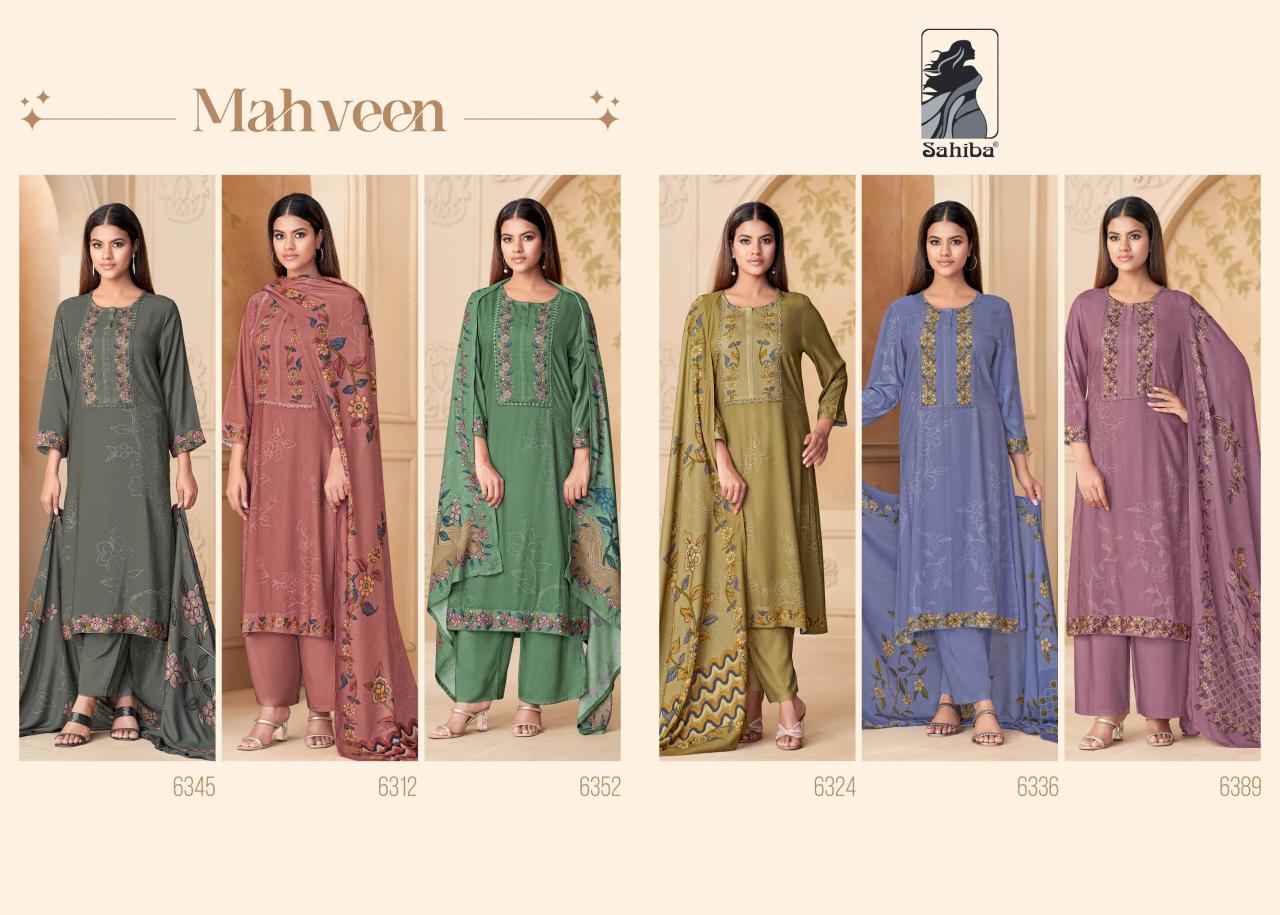 Sahiba Mahveen catalog unstitched salwar kameez wholesalers in mumbai