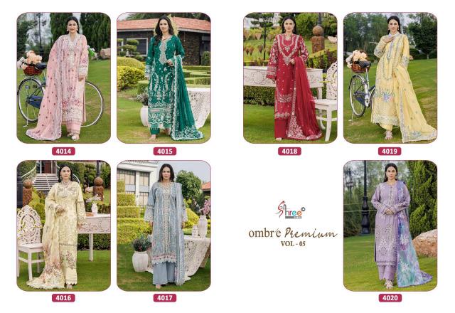 Shree Fabs Ombre premium vol 5 catalog pakistani replica suits wholesale in india