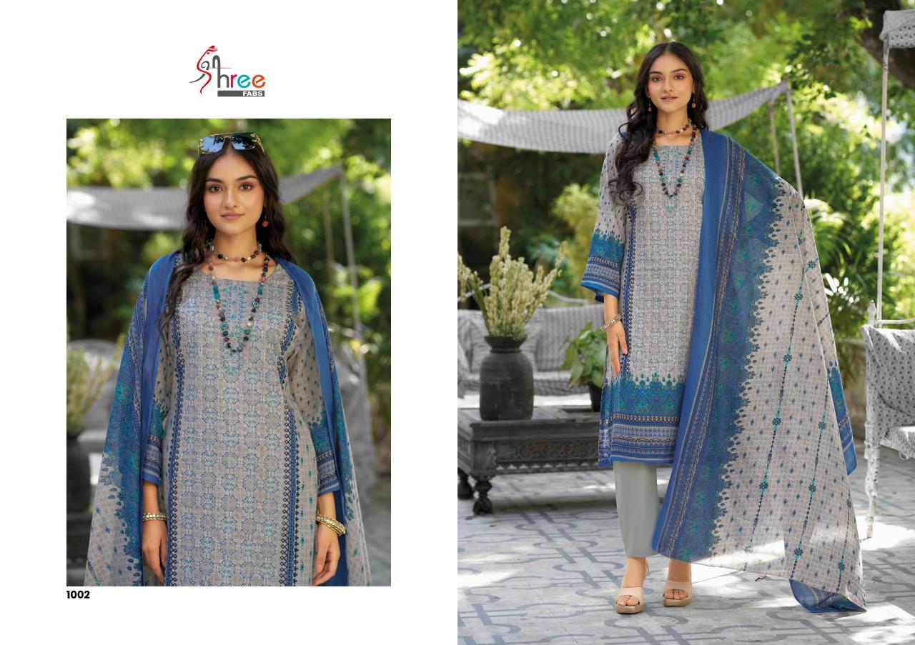 Shree Fabs Riwayat Lawn Emb Collection 2025 catalog pakistani lawn suits wholesale in bangladesh