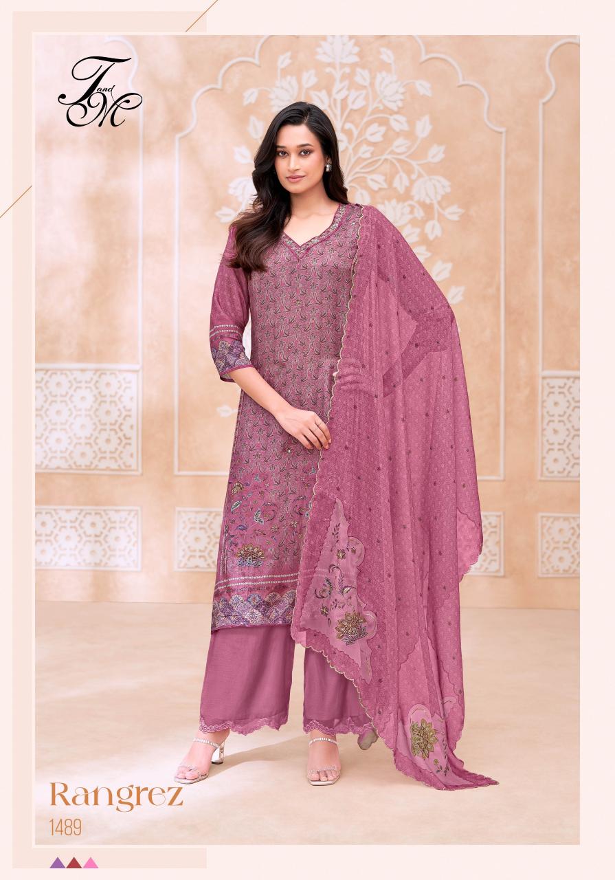 T&M Rangrez catalog salwar kameez pakistani wholesale