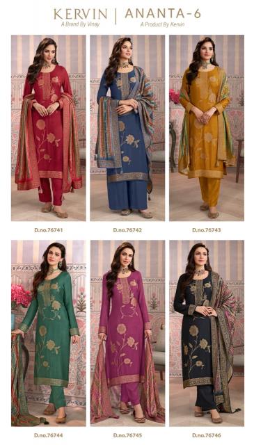 Vinay Kervin Ananta Vol 6 catalog wholesale market of salwar kameez in kolkata