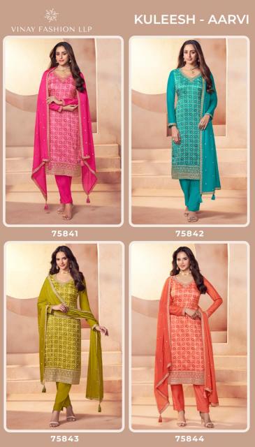 Vinay Kuleesh Aarvi catalog royal salwar kameez