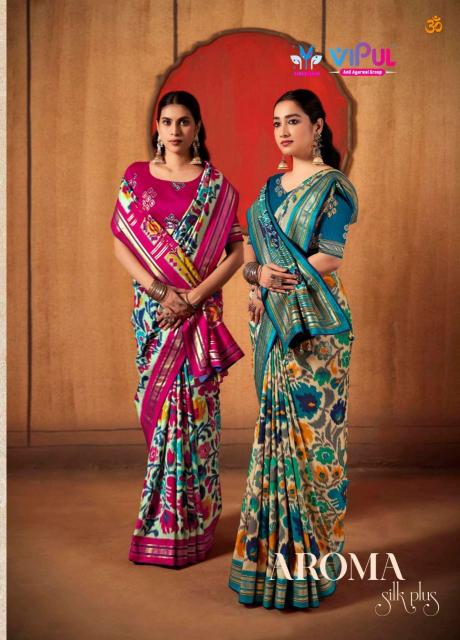 Vipul Aroma silk plus 920G catalog wholesale sarees in surat market