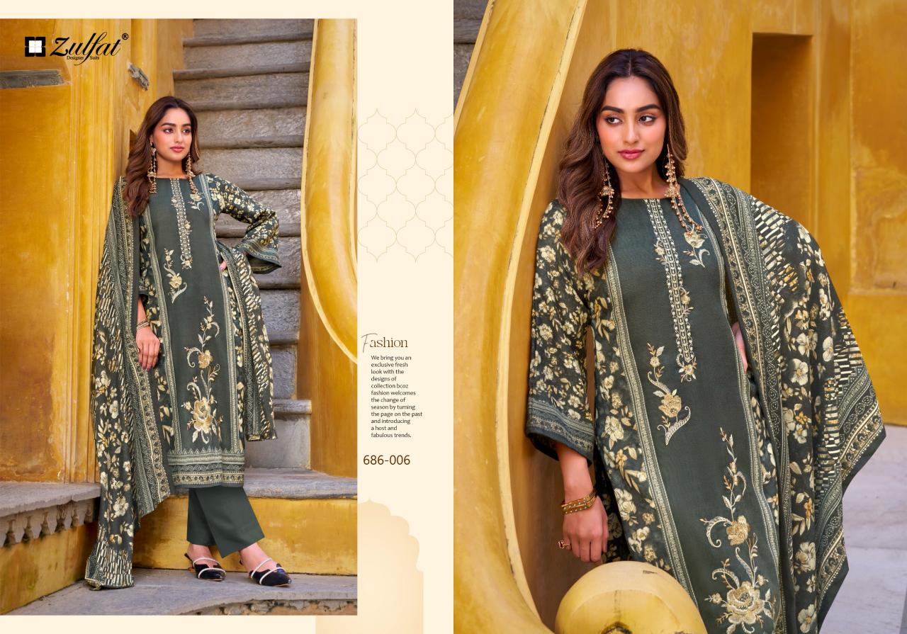 Zulfat Kalamkaari catalog wholesale dress materials krishna online