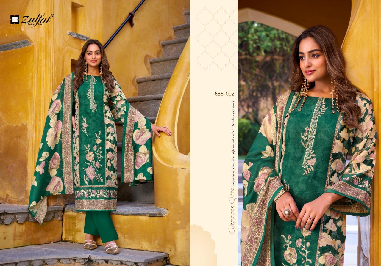 Zulfat Kalamkaari catalog wholesale dress materials krishna online