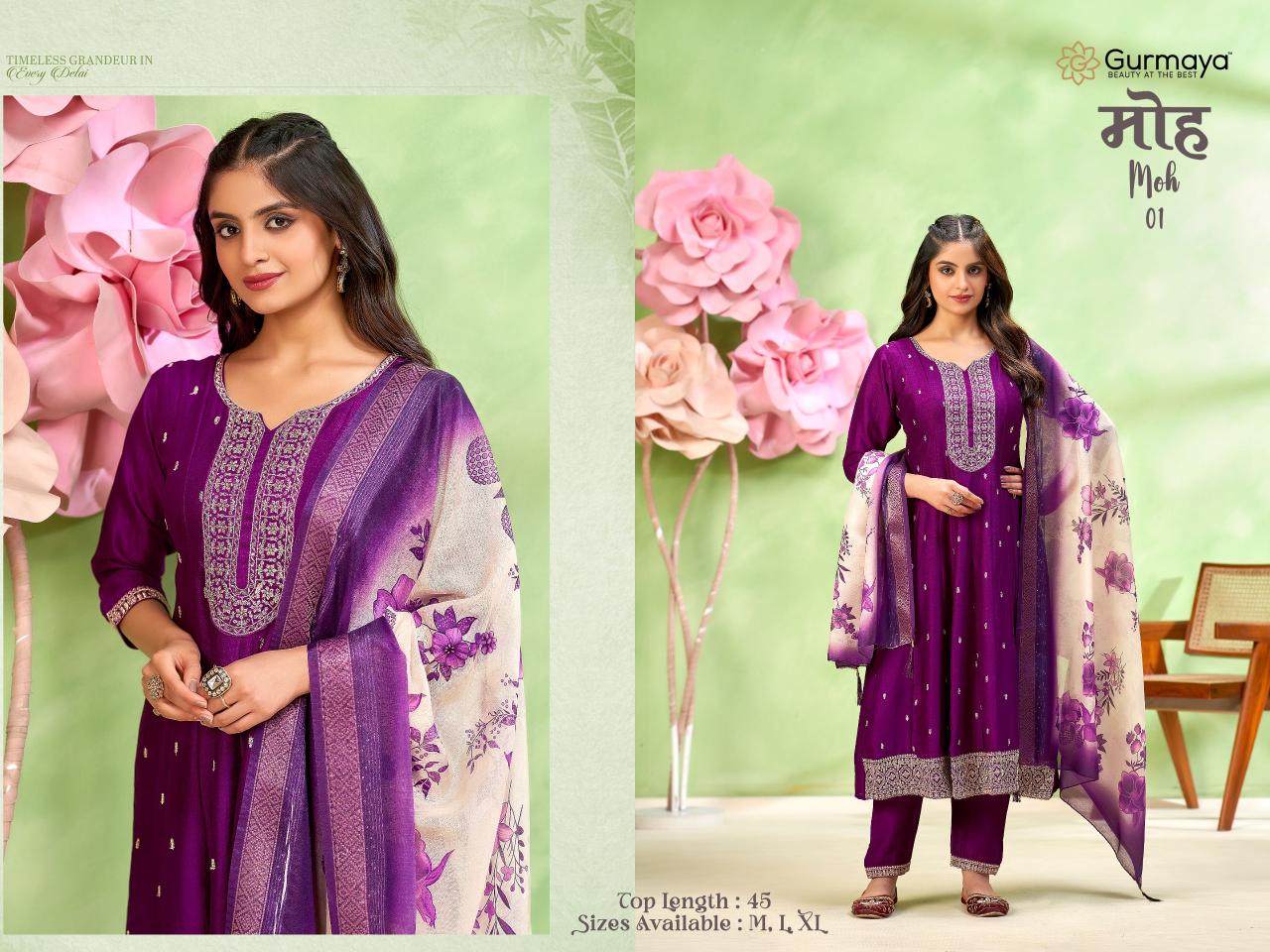 Aanchi Moh 1 & 2 catalog fab india kurtis wholesale