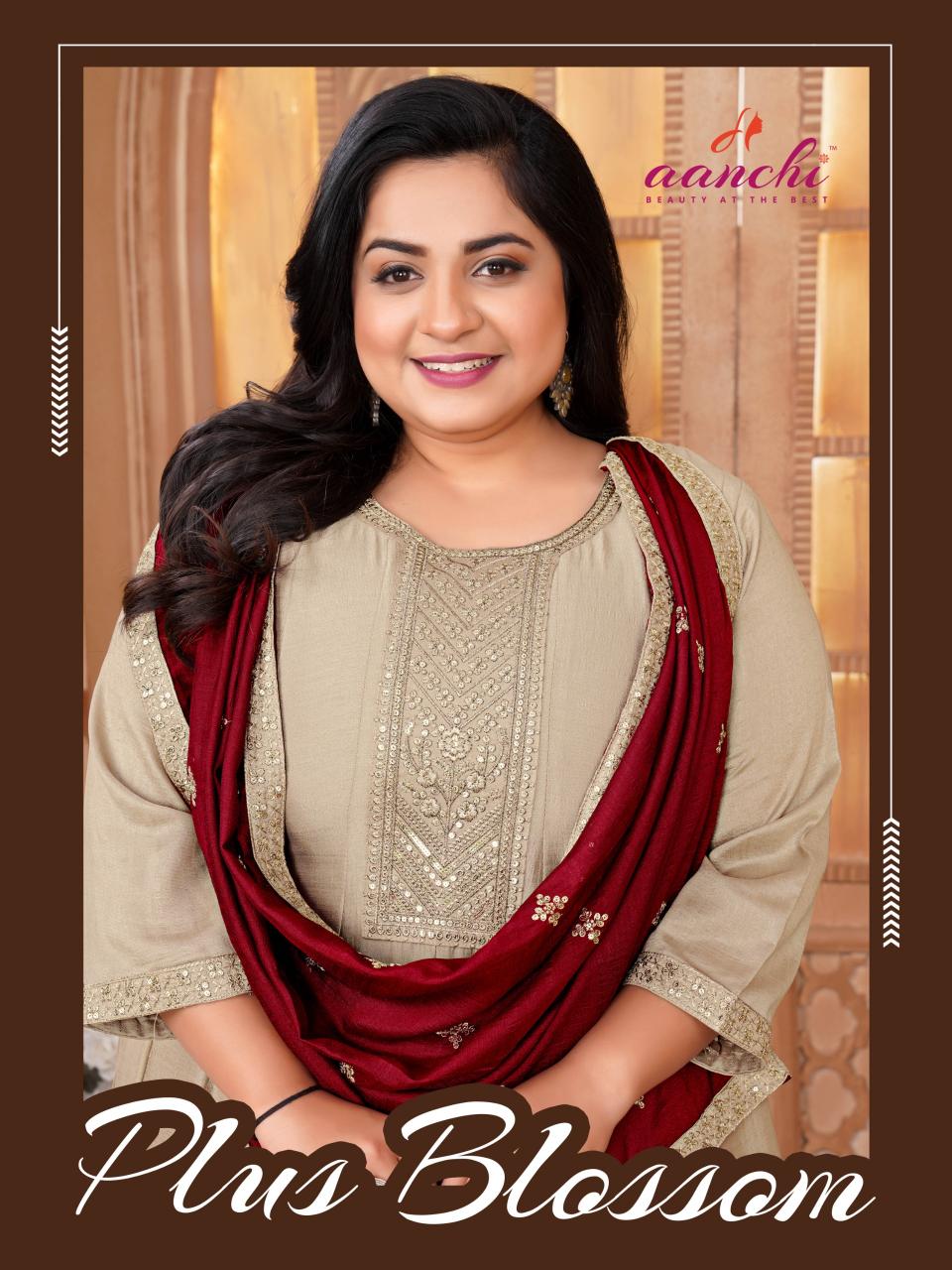 Aanchi Plus Blossom catalog kurti at wholesale rate online