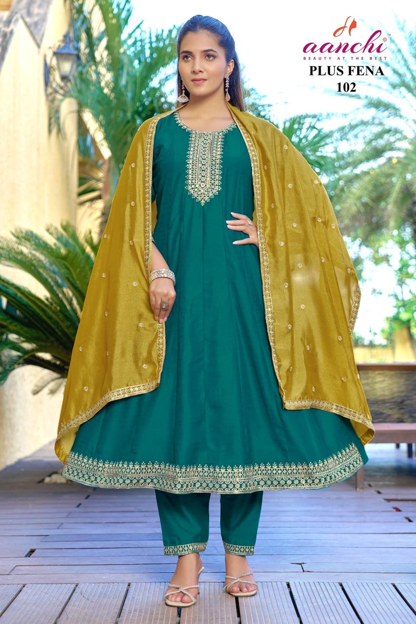 Aanchi Plus Fena catalog kurti wholesale pricing