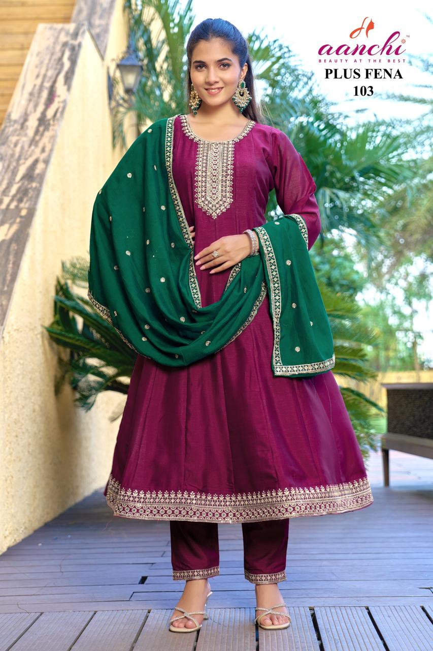 Aanchi Plus Fena catalog kurti wholesale pricing