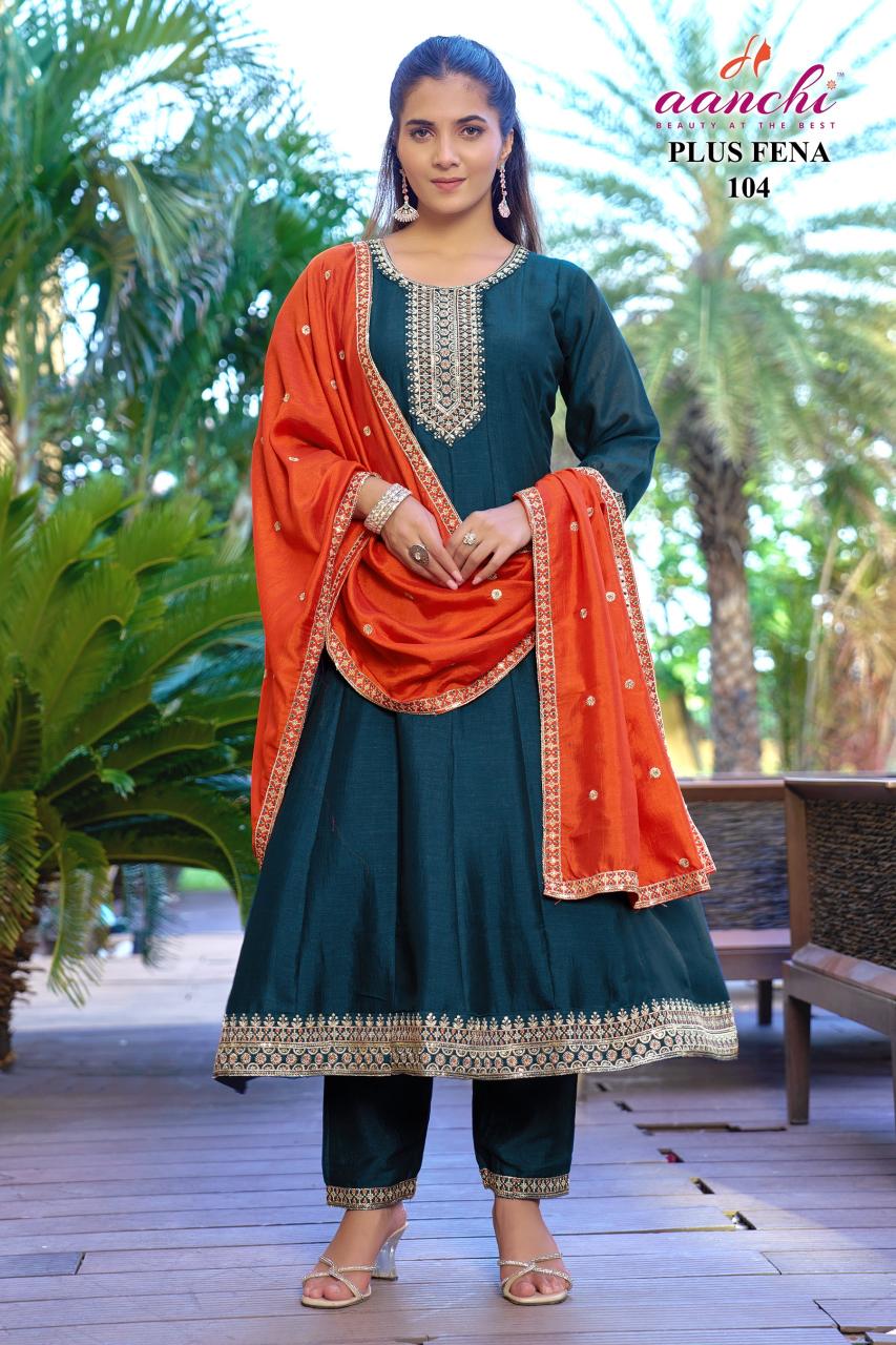 Aanchi Plus Fena catalog kurti wholesale pricing