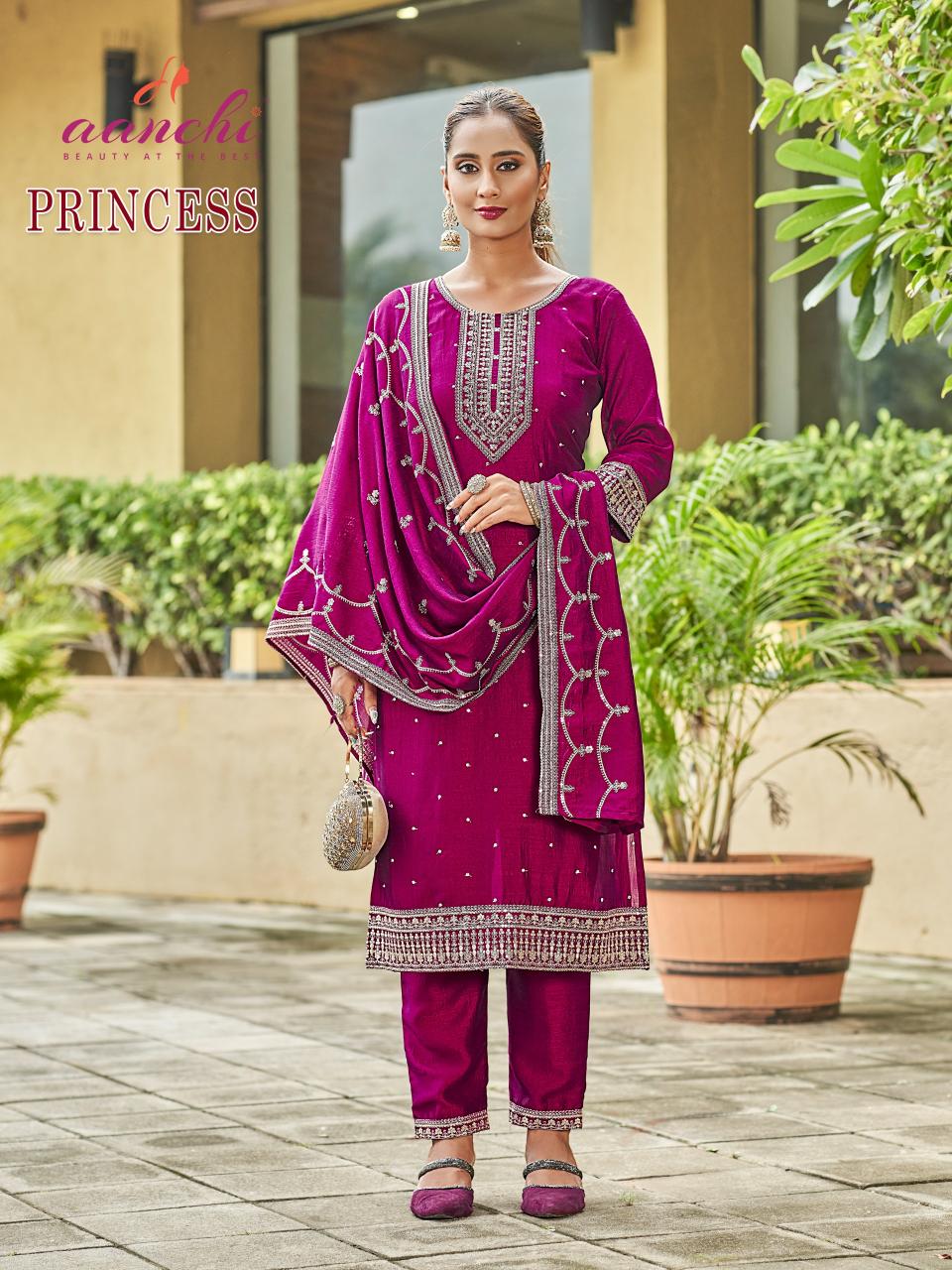 Aanchi Princess catalog comfort lady kurti pants wholesale