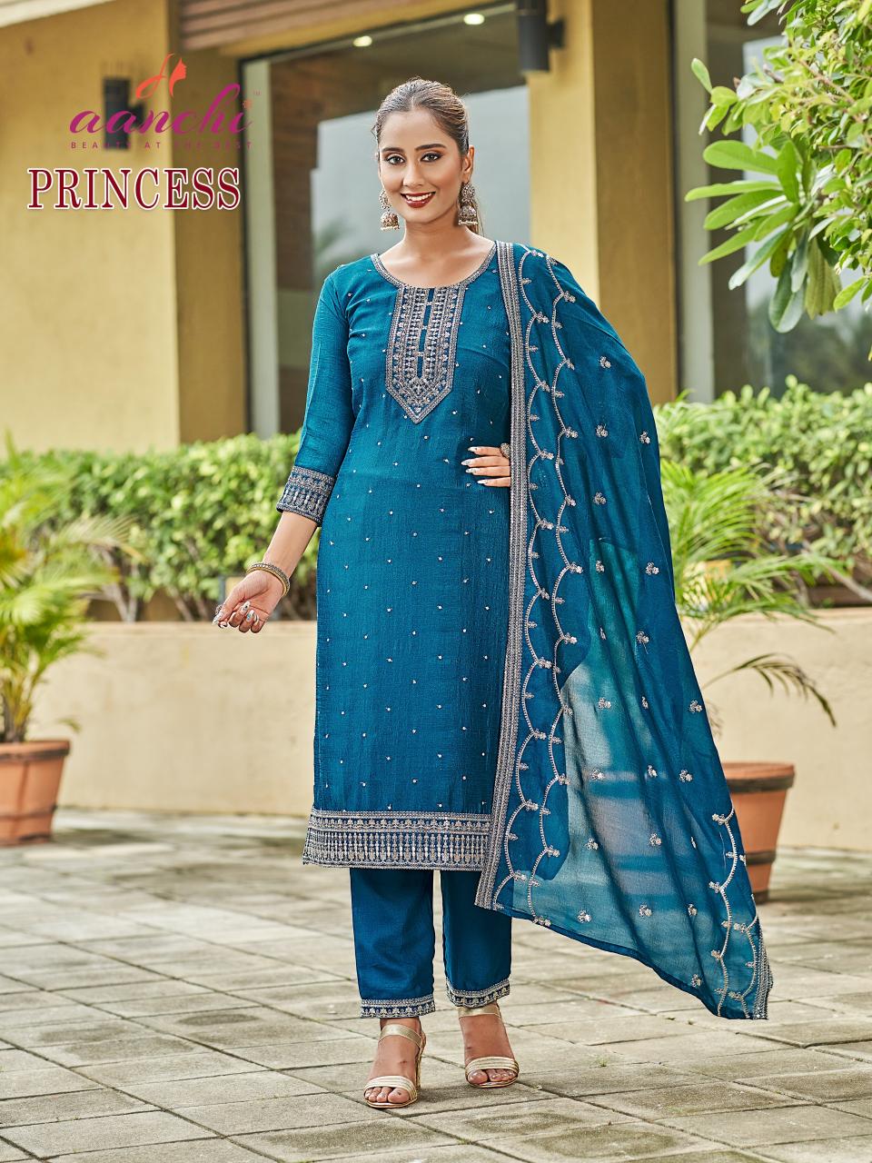 Aanchi Princess catalog comfort lady kurti pants wholesale