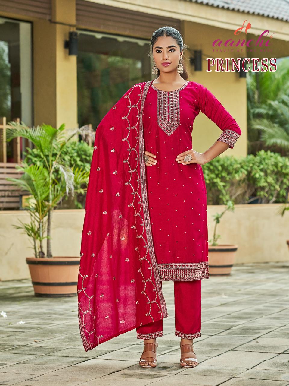 Aanchi Princess catalog comfort lady kurti pants wholesale