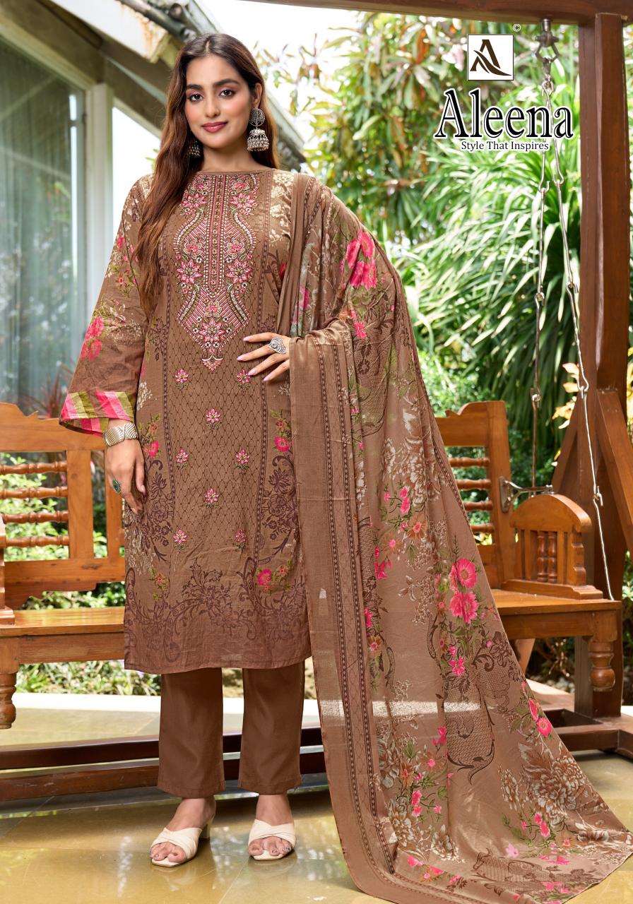 Alok Aleena catalog unstitched wholesale dress material