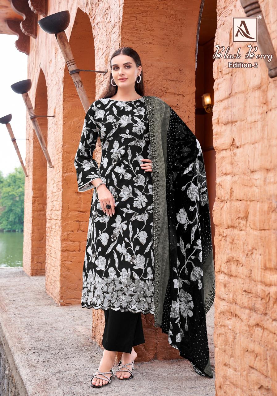 Alok Black Berry Vol 3 catalog dress materials for wholesale