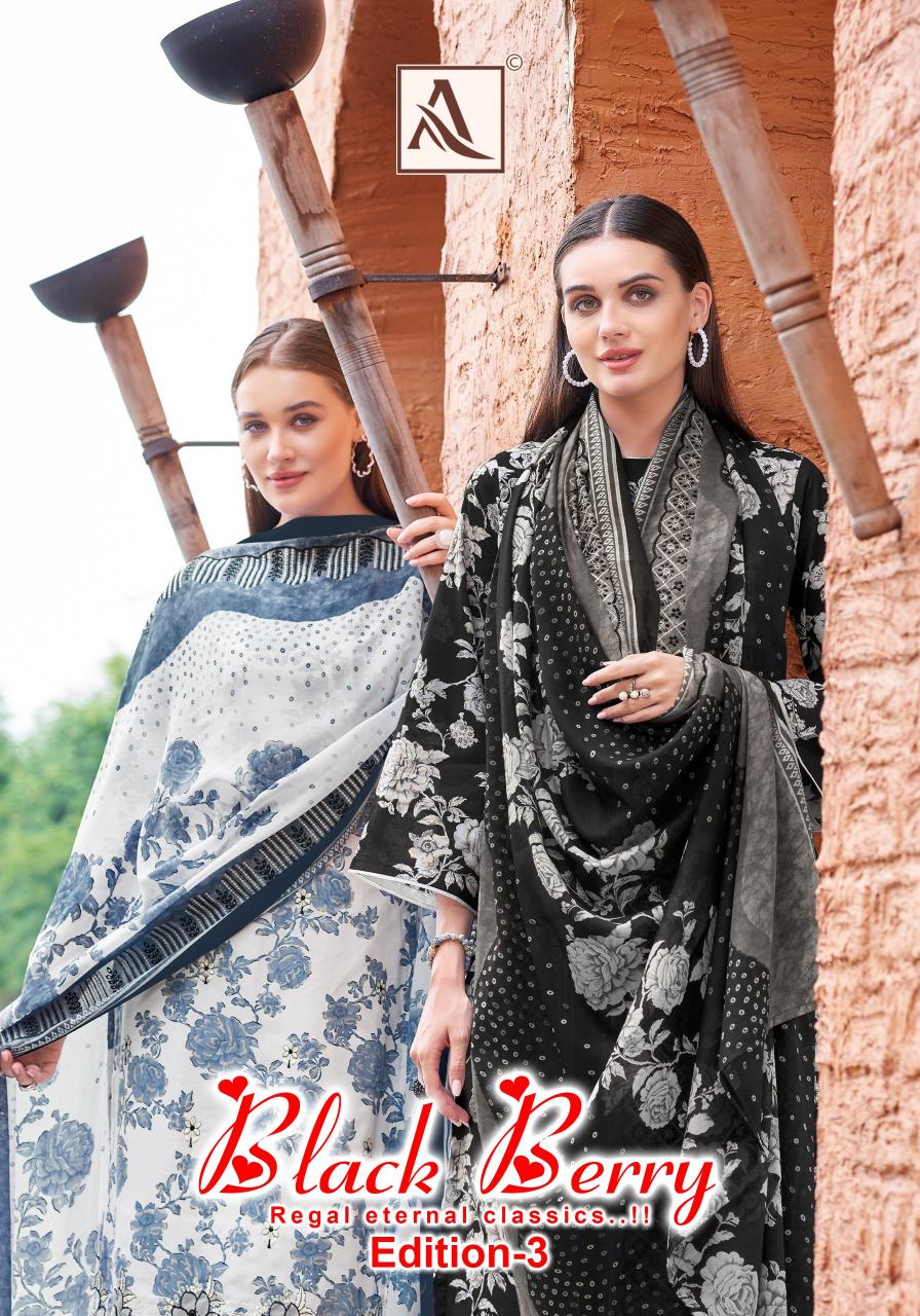 Alok Black Berry Vol 3 catalog dress materials for wholesale