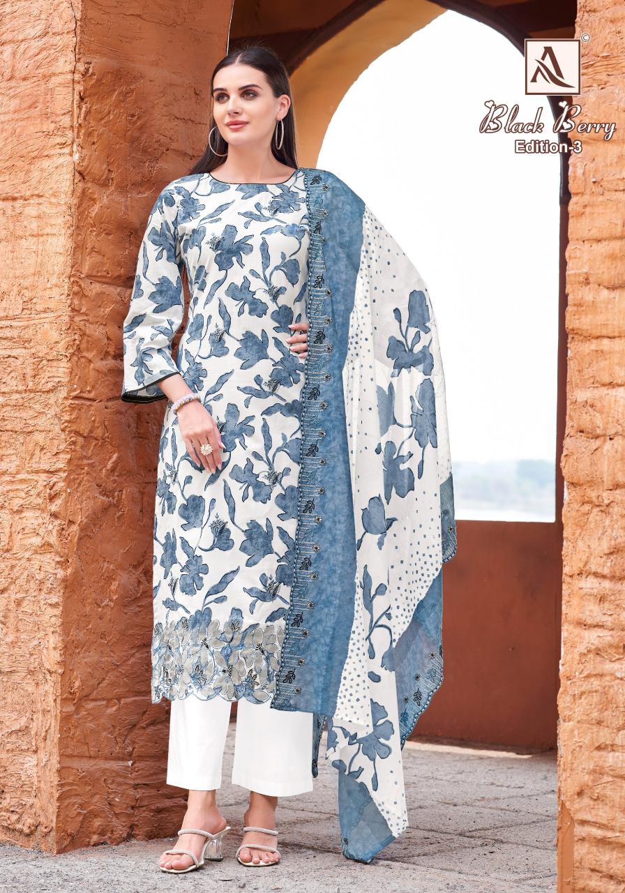 Alok Black Berry Vol 3 catalog dress materials for wholesale