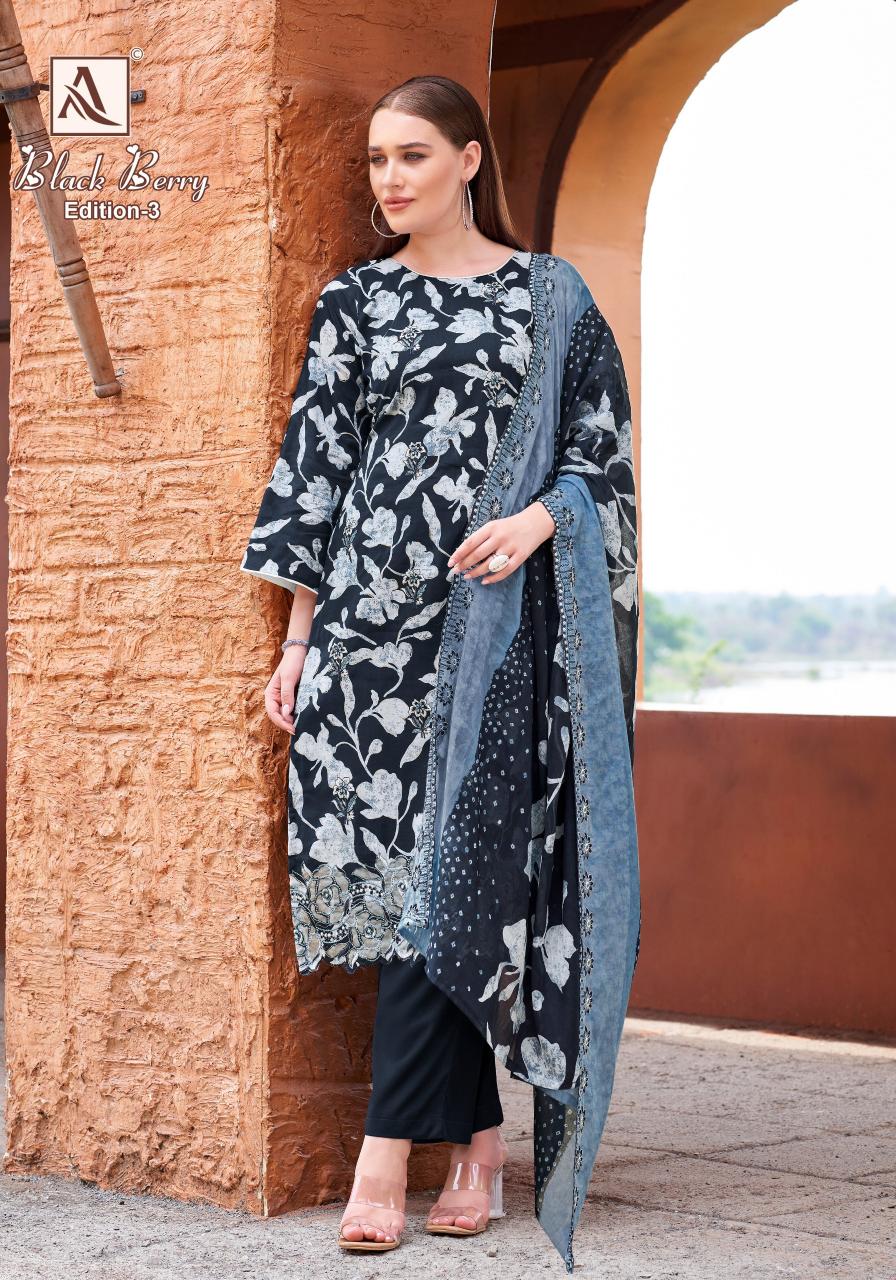 Alok Black Berry Vol 3 catalog dress materials for wholesale