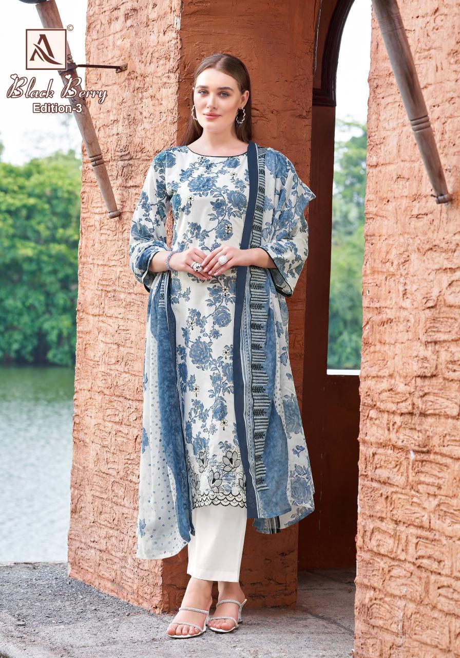 Alok Black Berry Vol 3 catalog dress materials for wholesale