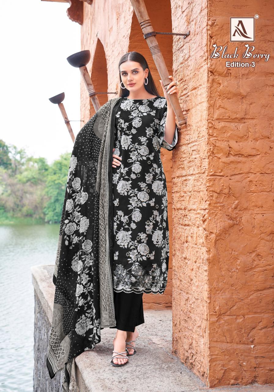 Alok Black Berry Vol 3 catalog dress materials for wholesale