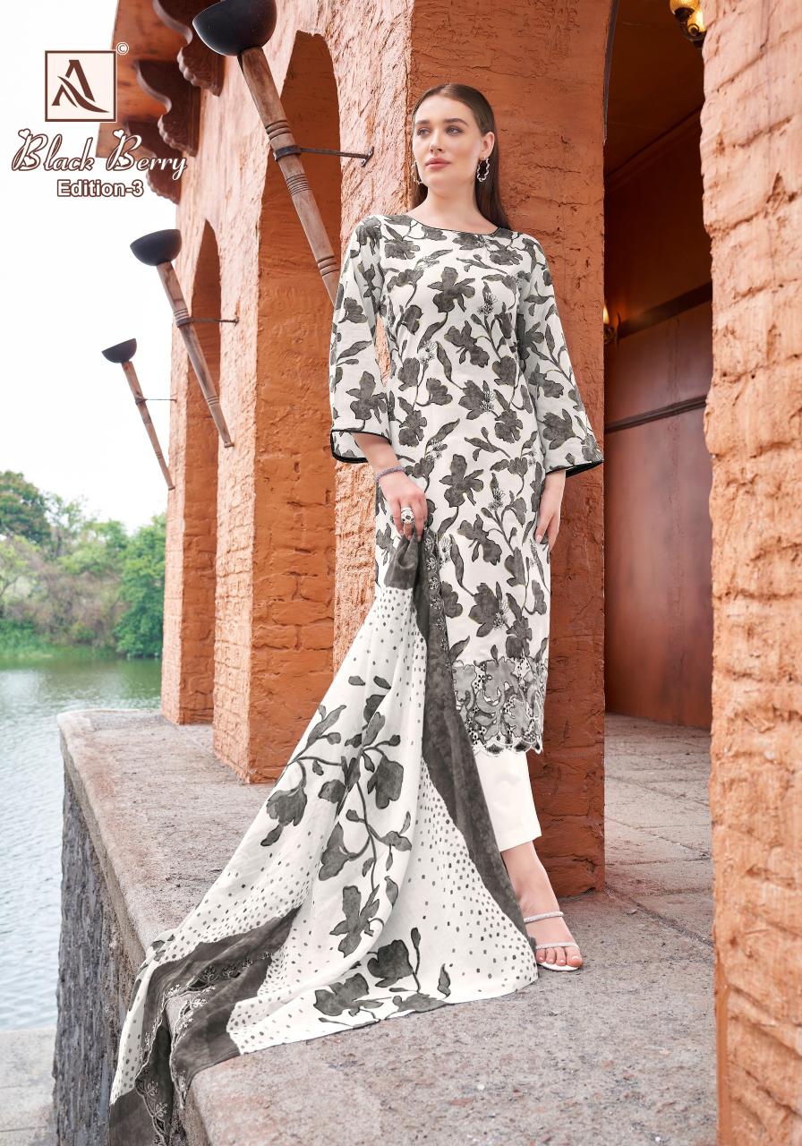 Alok Black Berry Vol 3 catalog dress materials for wholesale