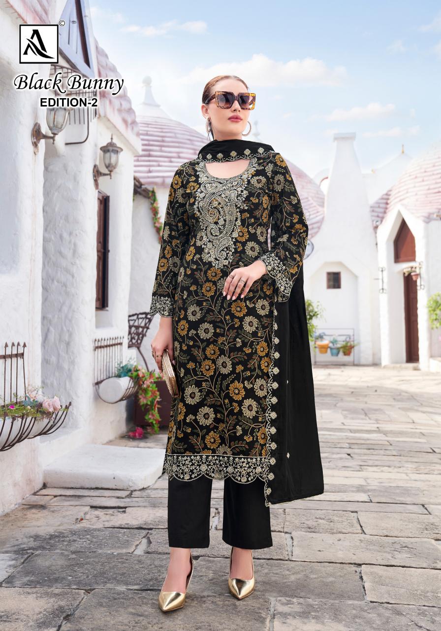 Alok Black Bunny vol 2 catalog wholesale punjabi dress materials