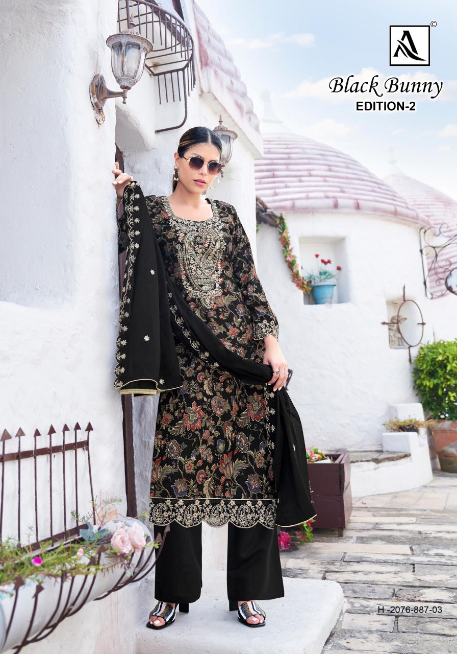 Alok Black Bunny vol 2 catalog wholesale punjabi dress materials