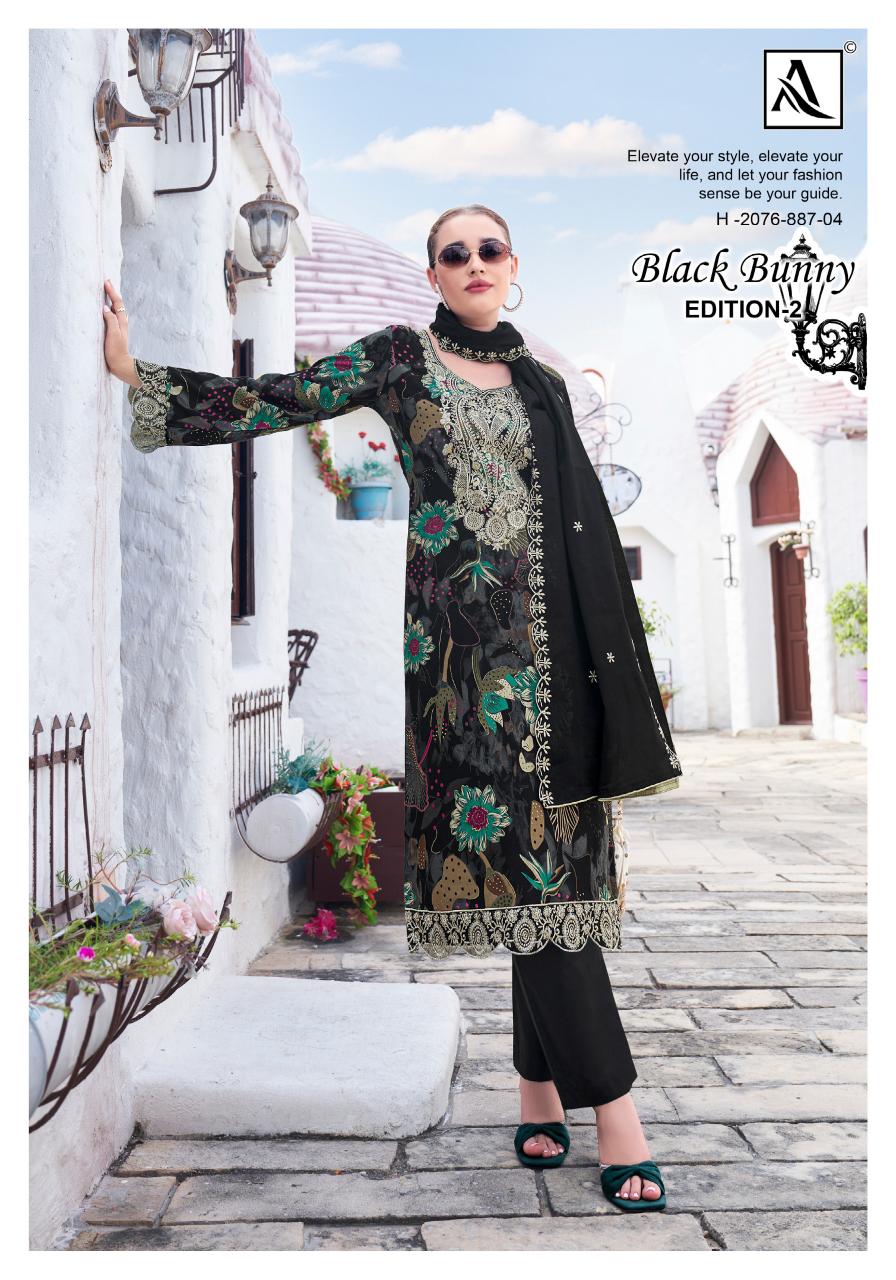 Alok Black Bunny vol 2 catalog wholesale punjabi dress materials
