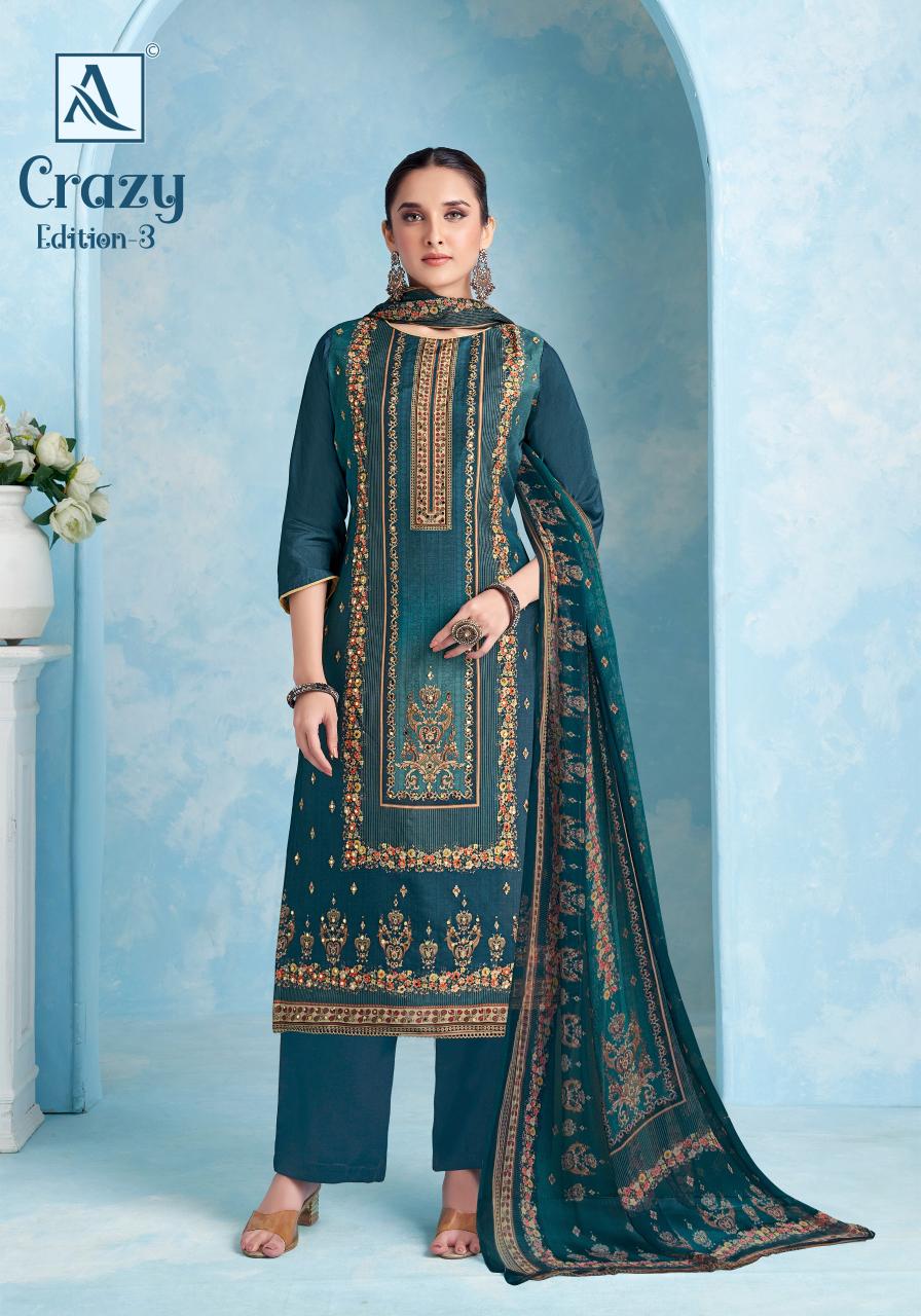 Alok Crazy vol 3 catalog wholesale dress material dealers in mumbai