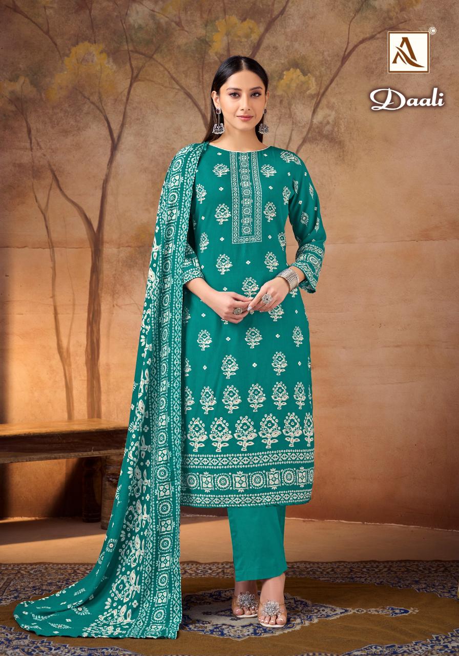 Alok Daali catalog dress material wholesalers in mangaldas market