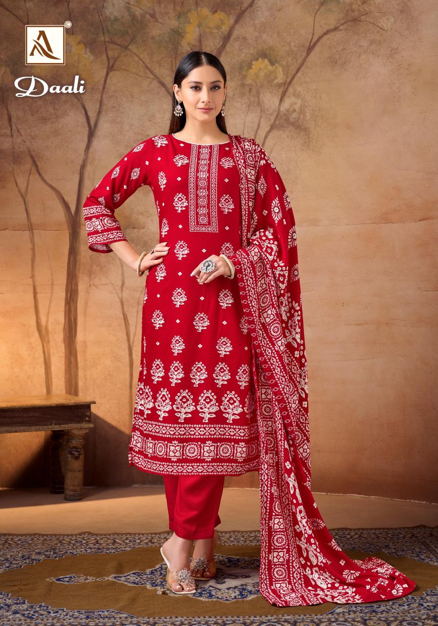 Alok Daali catalog dress material wholesalers in mangaldas market