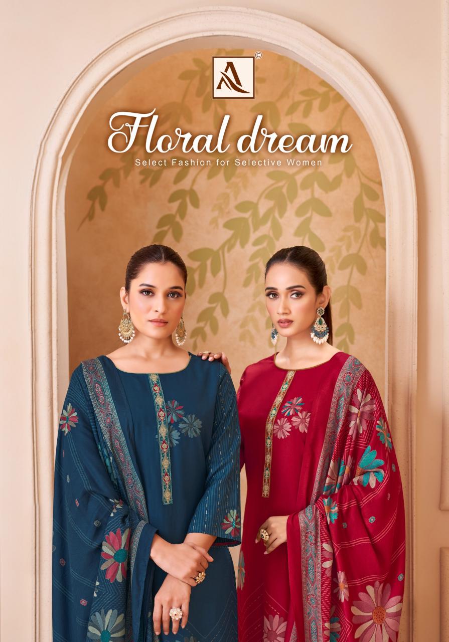 Alok Floral Dream catalog bangalore dress materials wholesale