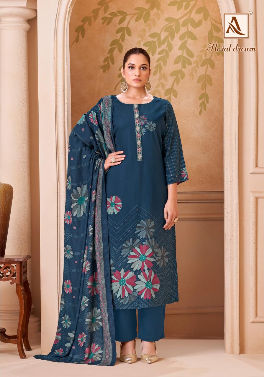 Alok Floral Dream catalog bangalore dress materials wholesale