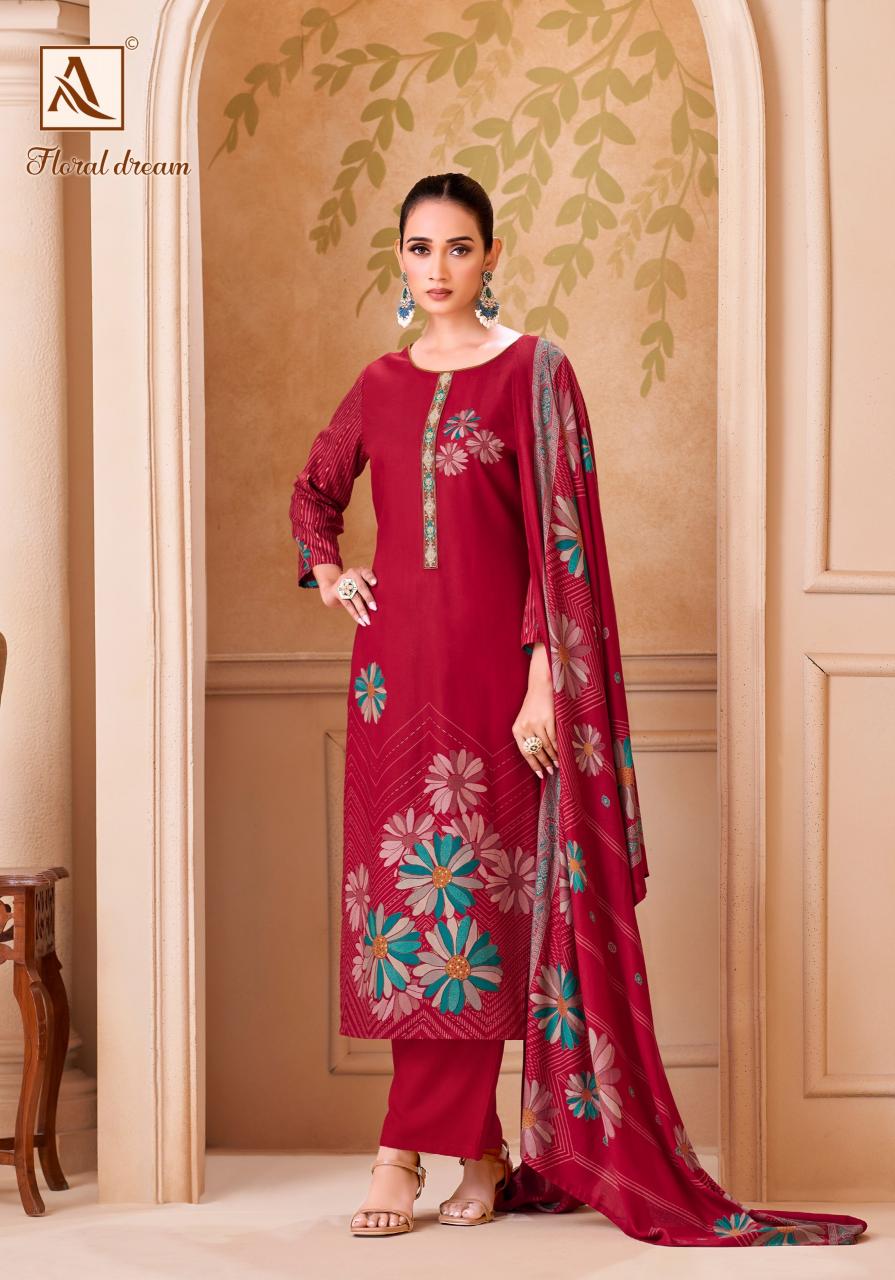 Alok Floral Dream catalog bangalore dress materials wholesale