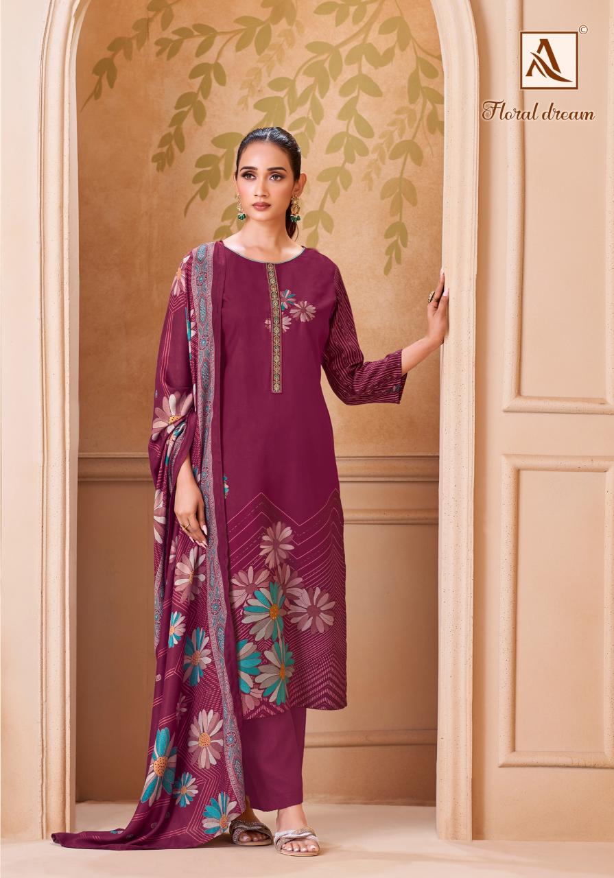 Alok Floral Dream catalog bangalore dress materials wholesale