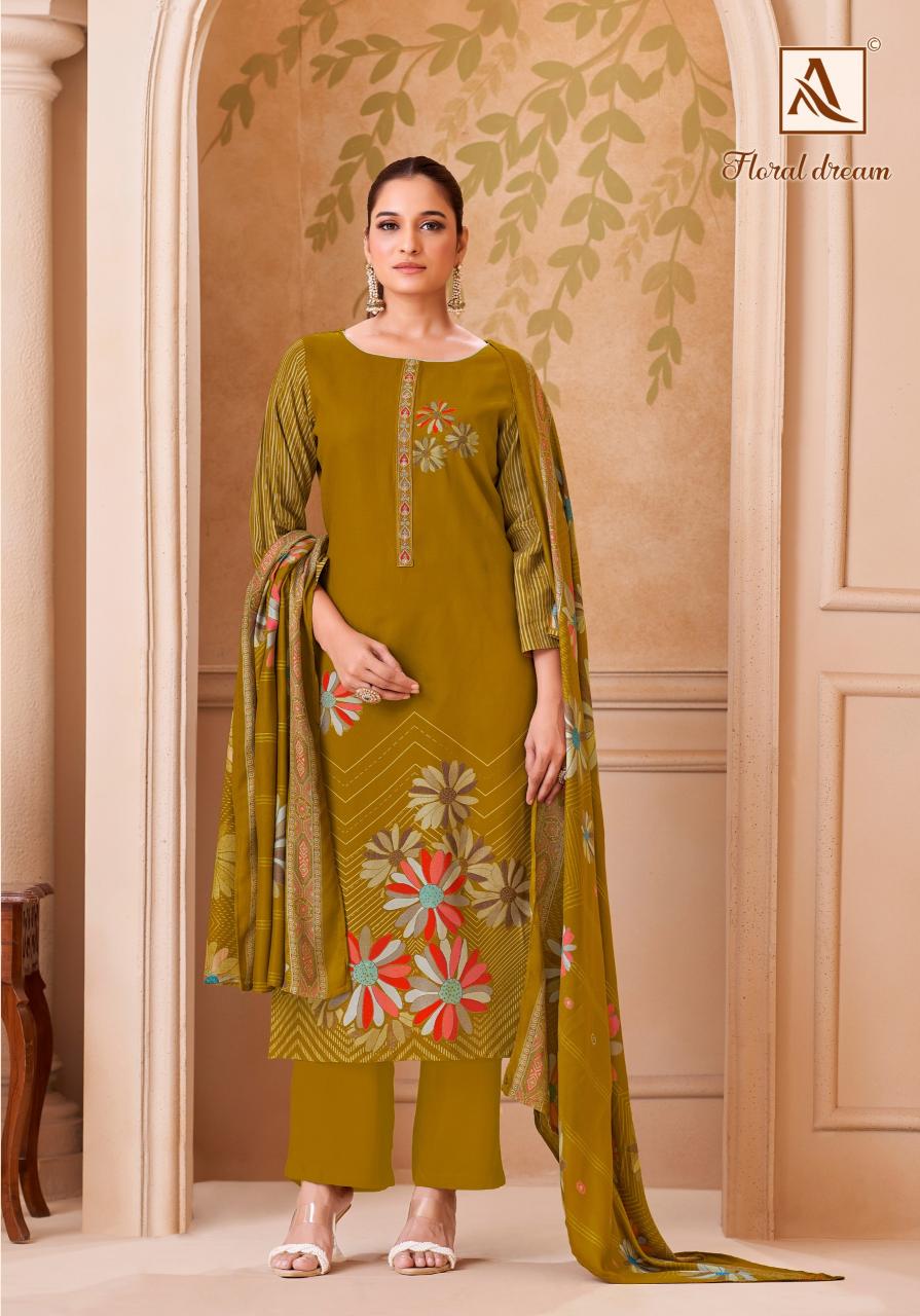 Alok Floral Dream catalog bangalore dress materials wholesale