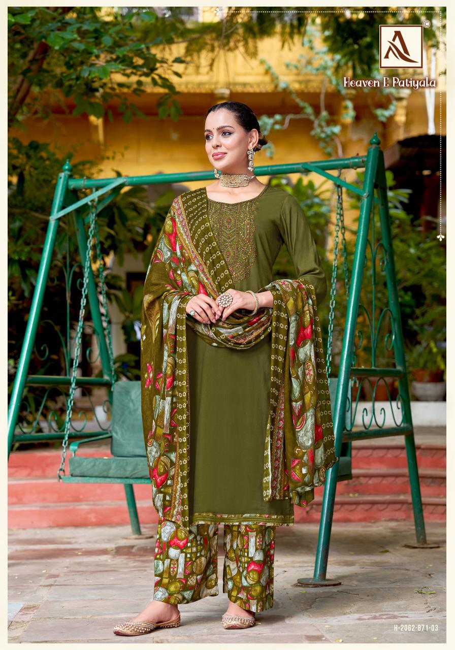 Alok Heaven E Patiyala catalog dress material for girls wholesale shop in rishikesh