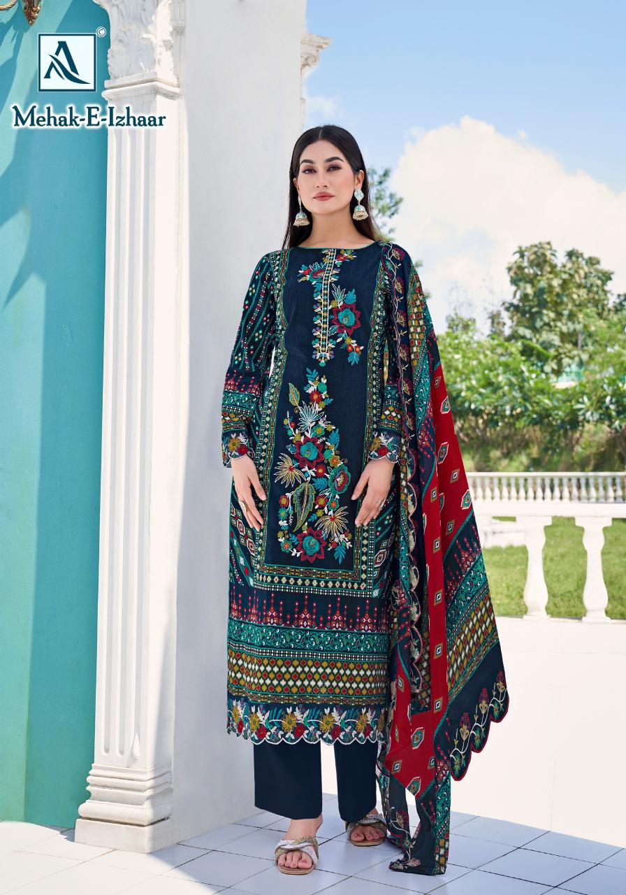 Alok Mahek E Izhaar catalog dress materials wholesale in hyderabad online shopping