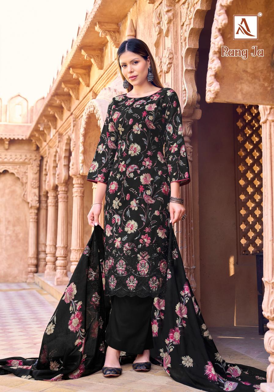 Alok Rang ja catalog dress materials wholesale market 