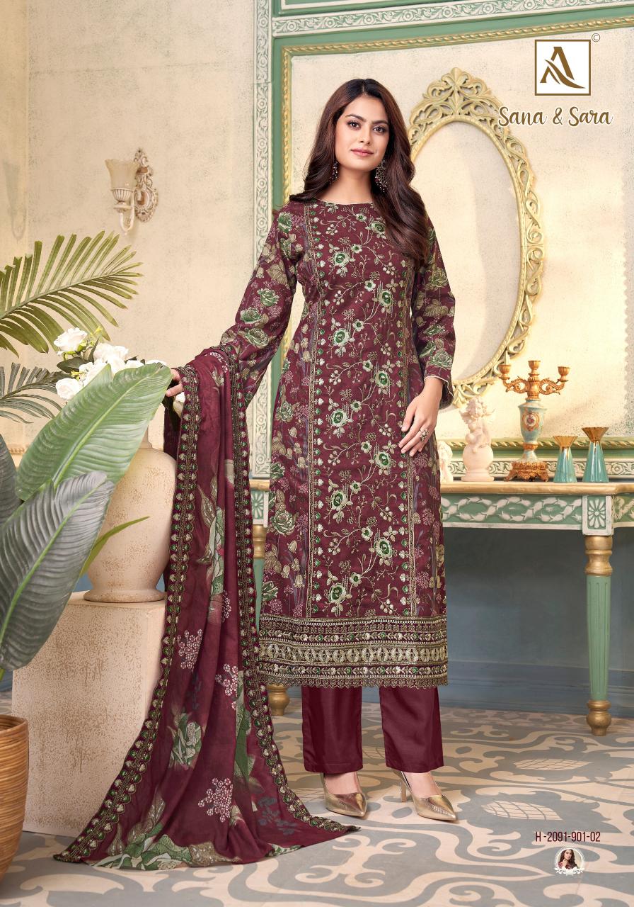 Alok Sana & Sara catalog ladies dress materials wholesale near me