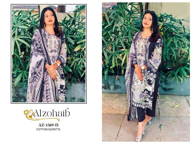 Alzohaib 1369 A To D catalog Chiffon Dupatta pakistani patiala salwar suits