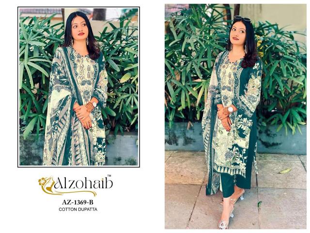 Alzohaib 1369 A To D catalog Chiffon Dupatta pakistani patiala salwar suits