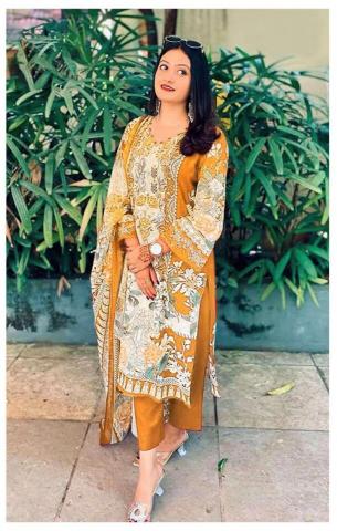 Alzohaib 1369 A To D catalog Cotton Dupatta pakistani replica suits in mumbai  