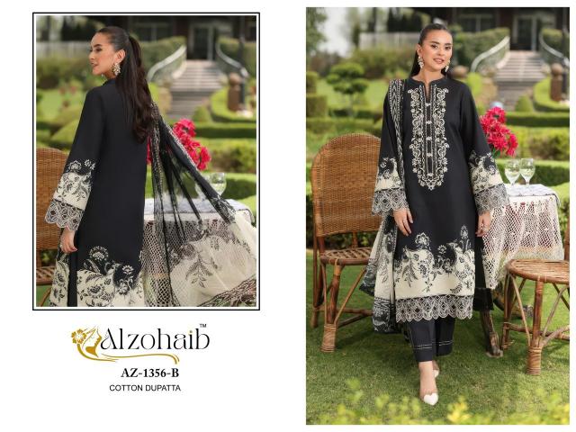 Alzohaib Az Aaida catalog Cotton Dupatta pakistani suits for sale uk