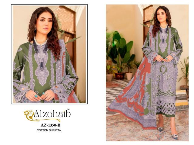 Alzohaib Az Aaida catalog Cotton Dupatta pakistani suits for sale uk