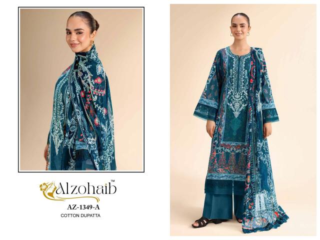 Alzohaib Az Aalsha vol 1 catalog Chiffon Dupatta pakistani suits in delhi wholesale