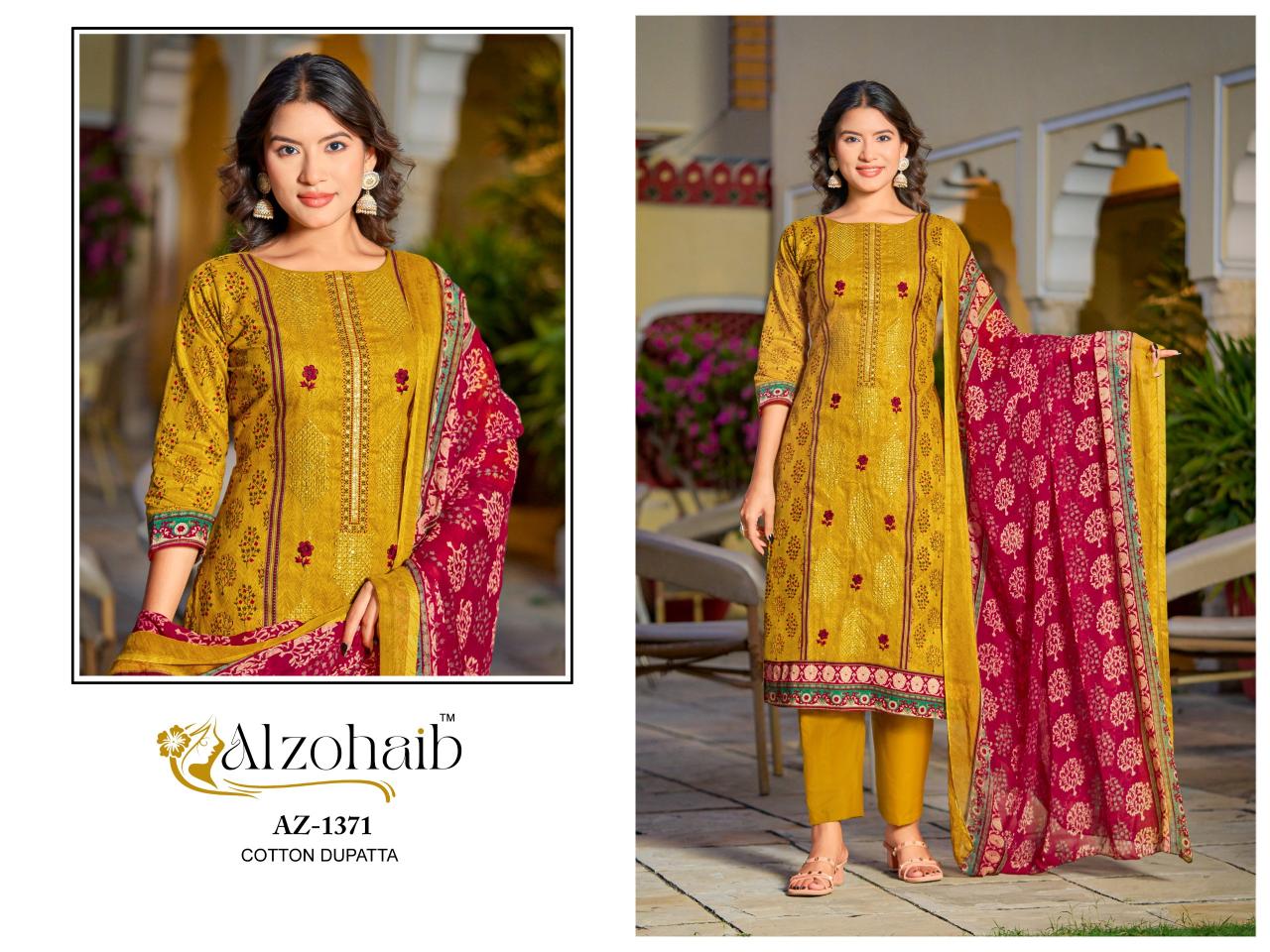 Alzohaib Az Asmaa catalog Cotton Dupatta pakistani suits in amritsar