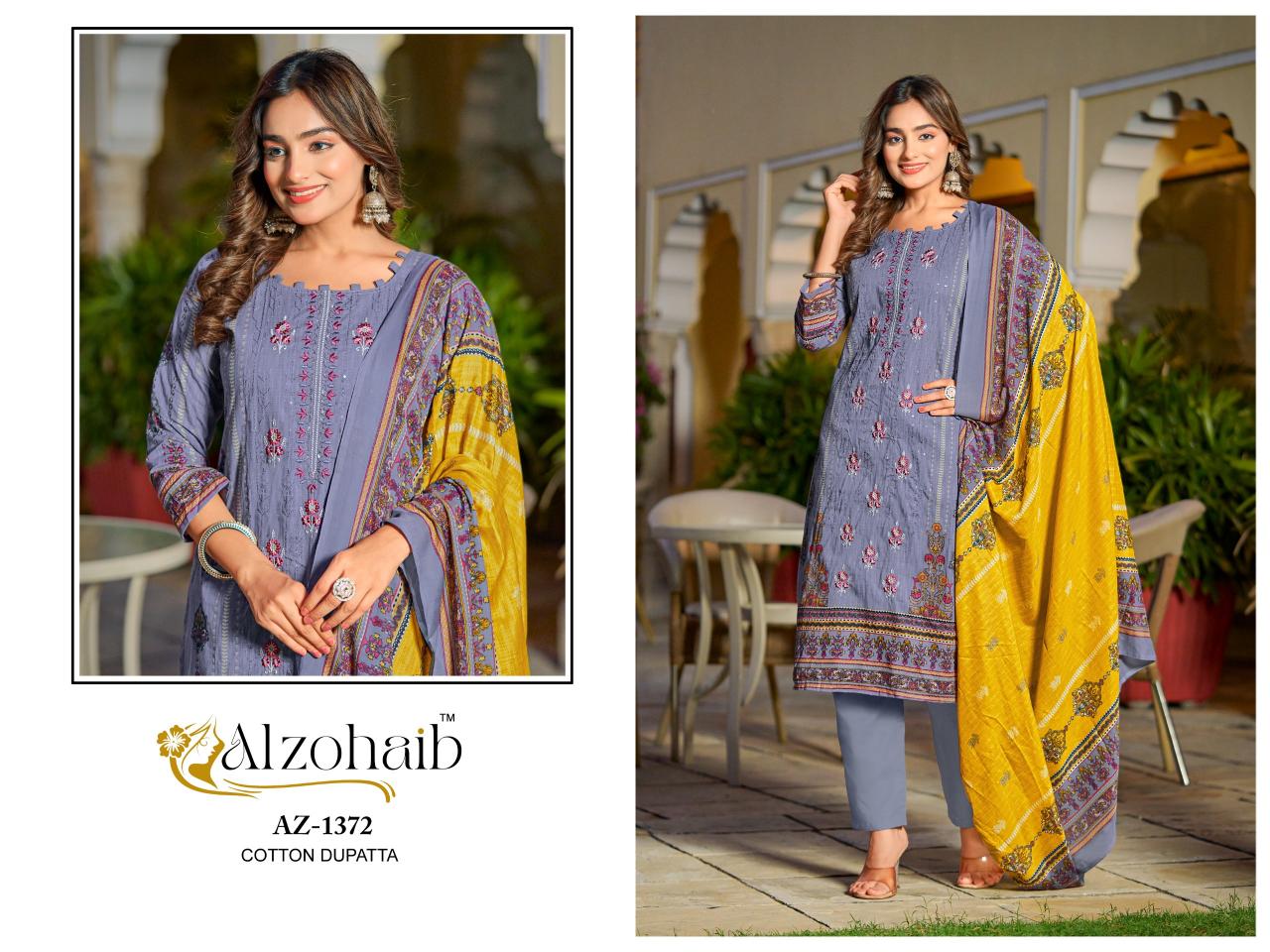Alzohaib Az Asmaa catalog Cotton Dupatta pakistani suits in amritsar