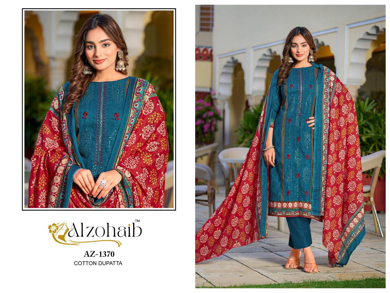 Alzohaib Az Asmaa catalog Cotton Dupatta pakistani suits in amritsar