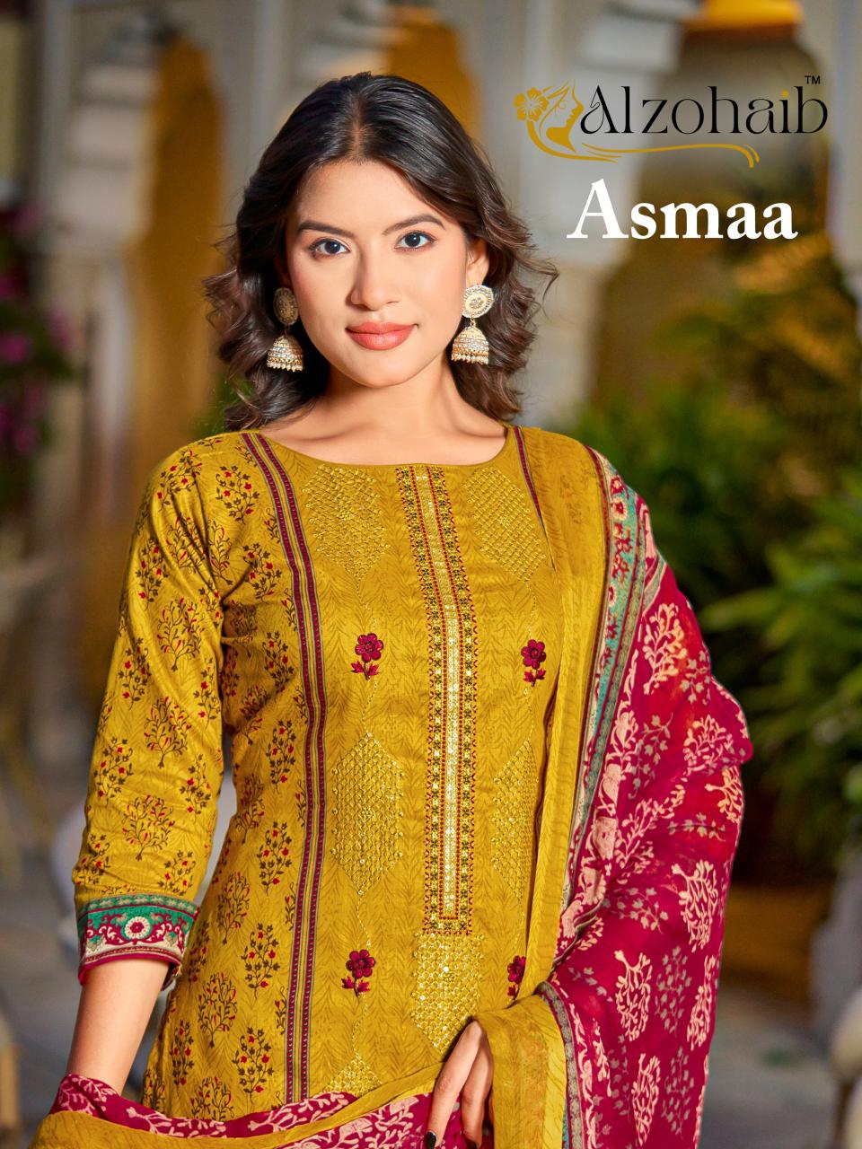 Alzohaib Az Asmaa catalog Cotton Dupatta pakistani suits in amritsar